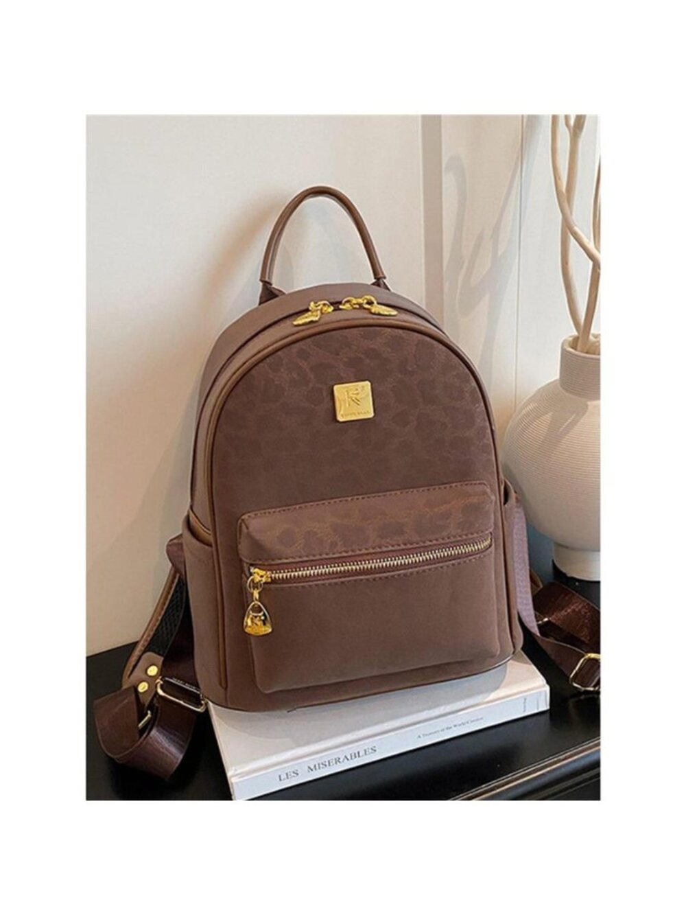 Vintage Style Leather Backpack Bag